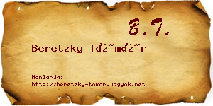 Beretzky Tömör névjegykártya